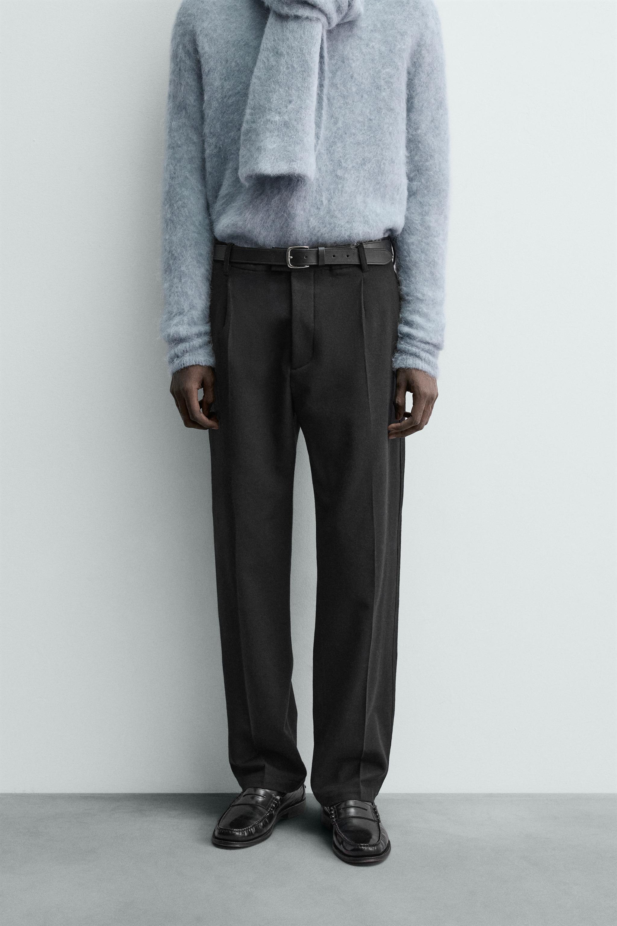 PLEATED FLANNEL PANTS